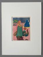 Houtgravure Kees van Dongen inclusief zuurvrij passepartout, Antiek en Kunst, Kunst | Etsen en Gravures, Ophalen of Verzenden