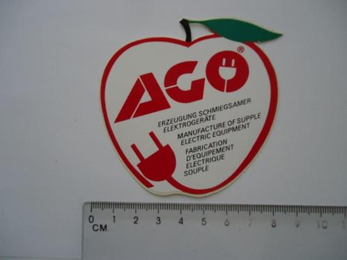 sticker oud Ago elektro techniek oude tonge retro, Verzamelen, Stickers, Zo goed als nieuw, Bedrijf of Vereniging, Verzenden