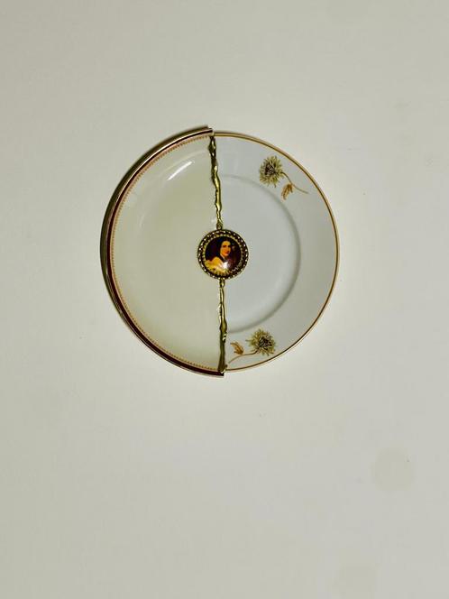 Kintsugi wandbord, Antiek en Kunst, Antiek | Porselein, Ophalen of Verzenden