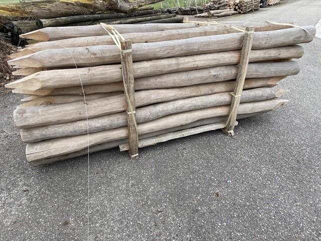 Robinia spintvrij geschuurd, 250ø12/14 cm, Tuin en Terras, Palen, Balken en Planken, Nieuw, Palen, 250 cm of meer, Hardhout, Ophalen