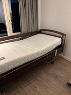 Hoog laag seniorenbed hout 200 x 100, Huis en Inrichting, Ophalen, 90 cm, Eenpersoons, Zo goed als nieuw