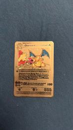 Gouden first edition charizard pokemon kaart, Ophalen of Verzenden, Nieuw, Losse kaart, Foil