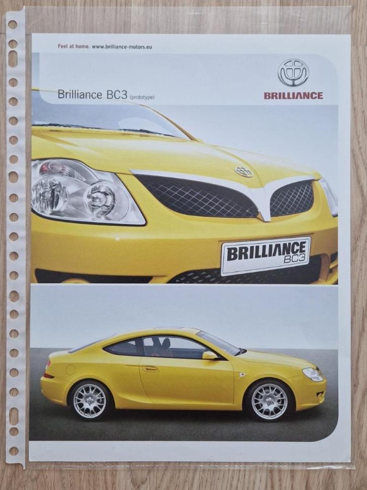 Folders Brilliance, Boeken, Auto's | Folders en Tijdschriften, Zo goed als nieuw, Overige merken, Ophalen of Verzenden