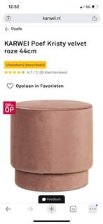 fauteuil Eef roze, Huis en Inrichting, Banken | Voetenbanken en Poefen, Rond, Zo goed als nieuw, 50 tot 75 cm, 75 tot 100 cm