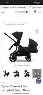 Cybex Gazelle S Duo Kinderwagen, Kinderen en Baby's, Kinderwagens en Combinaties, Gebruikt, Verstelbare duwstang, Ophalen, Kinderwagen