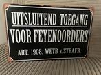 Feyenoord , metalen tekstbord (Old Look), Huis en Inrichting, Www.pand50.nl, Nieuw, Ophalen of Verzenden, Info@pand50.nl