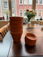 Gratis terracotta potten + schaal voor kruiden, Tuin en Terras, Bloempotten, Ophalen, Rond, Zo goed als nieuw, Minder dan 40 cm