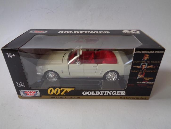 MotorMax James Bond 007 1964 1/2 Ford Mustang in doos, 1/24, Hobby en Vrije tijd, Modelauto's | 1:24, Zo goed als nieuw, Auto