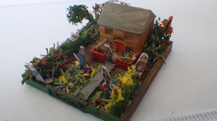 Poppenhuis: Volkstuintje, Verzamelen, Poppenhuizen en Toebehoren, Gebruikt, Poppenhuis, Ophalen of Verzenden