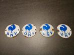 Complete set van 4 emaille deurpostje ANV, GNV, LNV en UNV, Verzamelen, Ophalen of Verzenden, Gebruikt, Reclamebord
