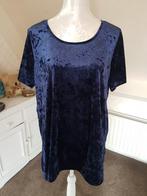 Donkerblauw velours dames shirt maat XL, Kleding | Dames, Blauw, Maat 46/48 (XL) of groter, Ophalen of Verzenden, Zo goed als nieuw