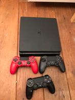 PS4 Slim 500GB + 3 Controllers, Spelcomputers en Games, Spelcomputers | Sony PlayStation 4, Ophalen, Met 3 controllers of meer