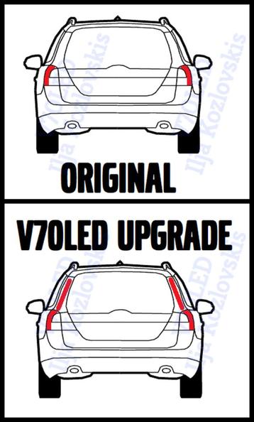 Volvo V70 XC70 LED Upgrade module voor achterlichten beschikbaar voor biedingen