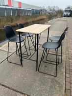 Te Koop barkrukken met hoge eettafel  is een set, Ophalen, Zo goed als nieuw