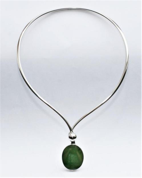 Vintage Niels Erik Halsketting Sterling Denmark N. E. FROM, Antiek en Kunst, Antiek | Goud en Zilver, Zilver, Ophalen of Verzenden