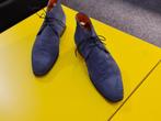 Prachtige Santoni half hoog schoenen met blauwe kleur 41/5, Zo goed als nieuw, Santoni, Veterschoenen, Verzenden