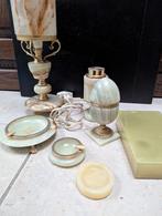Vintage retro Onyx lamp, aansteker(s), asbak(ken), doos, Ophalen of Verzenden, Huis en Inrichting
