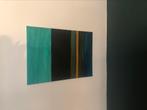 Schilderij abstract groen zwart goud, Antiek en Kunst, Kunst | Schilderijen | Abstract, Ophalen of Verzenden