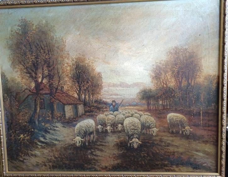 Schilderij, schilder? Ons onbekend.. info aub, Antiek en Kunst, Kunst | Schilderijen | Klassiek, Ophalen