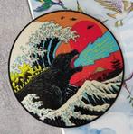 GODZILLA Wave Synthwave Vaporwave Film Vinyl STICKER, Ophalen of Verzenden, Nieuw, Bedrijf of Vereniging