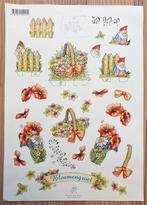 3D knipvel pop-up kaart: bloemengroet, €1,75 incl verzenden, Hobby en Vrije tijd, Kaarten | Zelf maken, Verzenden, Nieuw, Overige thema's