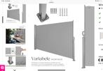 Windscherm privacyscherm grijs uittrekbaar 180 x 300 nieuw, Tuin en Terras, Zonneschermen, Ophalen, Overige typen, Nieuw, 150 tot 300 cm