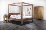 Driftwood drijfhout hemelbed ,zeer solide+ hastens boxspring, 210 cm, Tweepersoons, Ophalen of Verzenden, Zo goed als nieuw