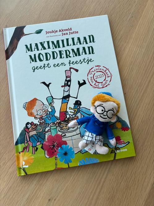 Joukje Akveld - Maximiliaan Modderman geeft een feestje, Boeken, Prentenboeken en Plaatjesalbums, Zo goed als nieuw, Ophalen of Verzenden