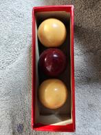Vintage Excellenta Biljartballen in doos, Ophalen of Verzenden, Zo goed als nieuw, Keu of Ballen