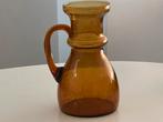 Floris Meydam: Etruska vaas (amber) met handvat Leerdam 1974, Antiek en Kunst, Ophalen of Verzenden