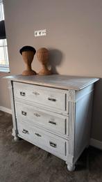 Antieke grenen ladekast met veel opbergruimte, Ophalen, Gebruikt, 100 tot 150 cm, Met lade(s)