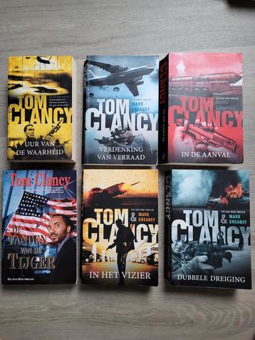 Tom Clancy - 6 boeken  beschikbaar voor biedingen