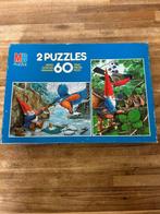 David de Kabouter 2x60 stukjes puzzel, MB, Kinderen en Baby's, Ophalen of Verzenden, Meer dan 50 stukjes, Gebruikt