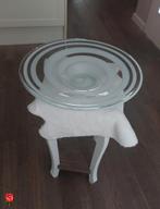 Glazen Leonardo twist schaal met witte spiraal Ø 42 cm, Huis en Inrichting, Woonaccessoires | Schalen en Manden, Ophalen of Verzenden