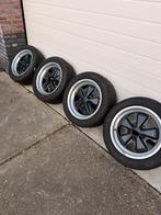 Porsche Fuchs velgen zwart/zilver – 16” – Sportieve set, Ophalen, Gebruikt, 15 inch, Banden en Velgen