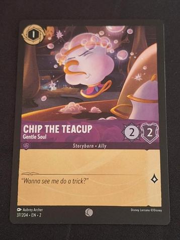Chip The Teacup Gentle Soul 37/204 Disney Lorcana (Mint) beschikbaar voor biedingen