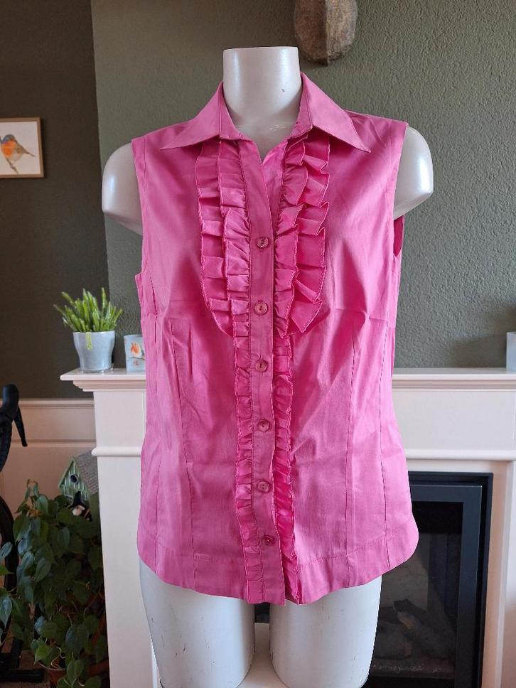 Mayerline mooie roze gilet blouse 40 M | Gratis Verzenden !, Kleding | Dames, Blouses en Tunieken, Zo goed als nieuw, Maat 38/40 (M)