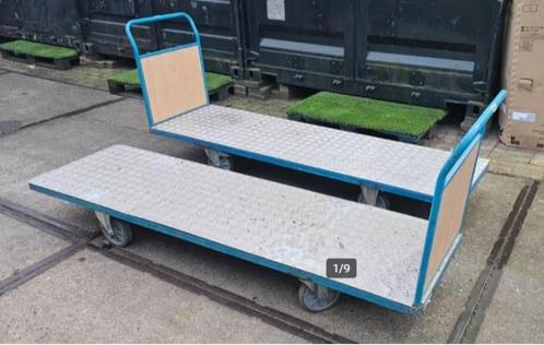 Fetra plateauwagen, transportwagen bierbank kar 230 x 62 cm, Doe-het-zelf en Verbouw, Transportwagens, Gebruikt, Transportkar