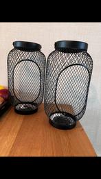 Ikea kaarsenhouders 2stuks, Huis en Inrichting, Ophalen, Gebruikt, Zwart, Metaal