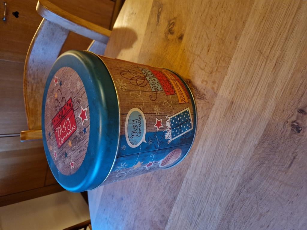 KERST DECORATIE BLIK, Ophalen of Verzenden