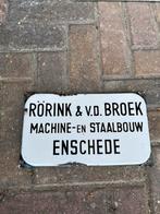 Emaille bord Rörink & v.d. Broek Enschede Machinefabriek, Antiek en Kunst, Ophalen of Verzenden