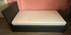 Ikea MALM bed 90x200 zwart bruin met matras, Ophalen, 90 cm, Eenpersoons, Bruin