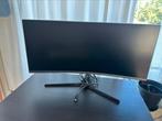 Samsung curved widescreen monitor LC34, Ophalen, Zo goed als nieuw, 60 Hz of minder