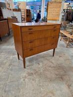 Vintage Scandinavische ladekast met 4 lades, Ophalen, Gebruikt, 50 tot 100 cm, 3 of 4 laden