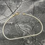 14k gouden tennis armband schakel met steentjes, Sieraden, Tassen en Uiterlijk, Armbanden, Ophalen of Verzenden, Nieuw, Goud