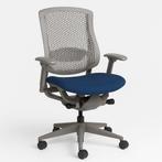 Herman Miller Celle – Grijs – Blauwe zitting - Refurbished, Ophalen of Verzenden, Ergonomisch, Grijs