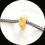 Trollbeads murano Ivory Flower Armadillo / Lim Ed, Glas of Kristal, Ophalen of Verzenden, Zo goed als nieuw, Trollbeads