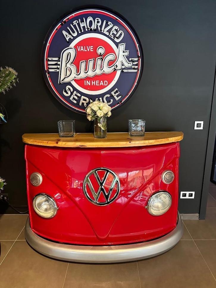 Bar Vw t1 Rood met authentieke onderdelen van de bus, Verzamelen, Merken en Reclamevoorwerpen, Gebruikt, Reclamebord, Ophalen