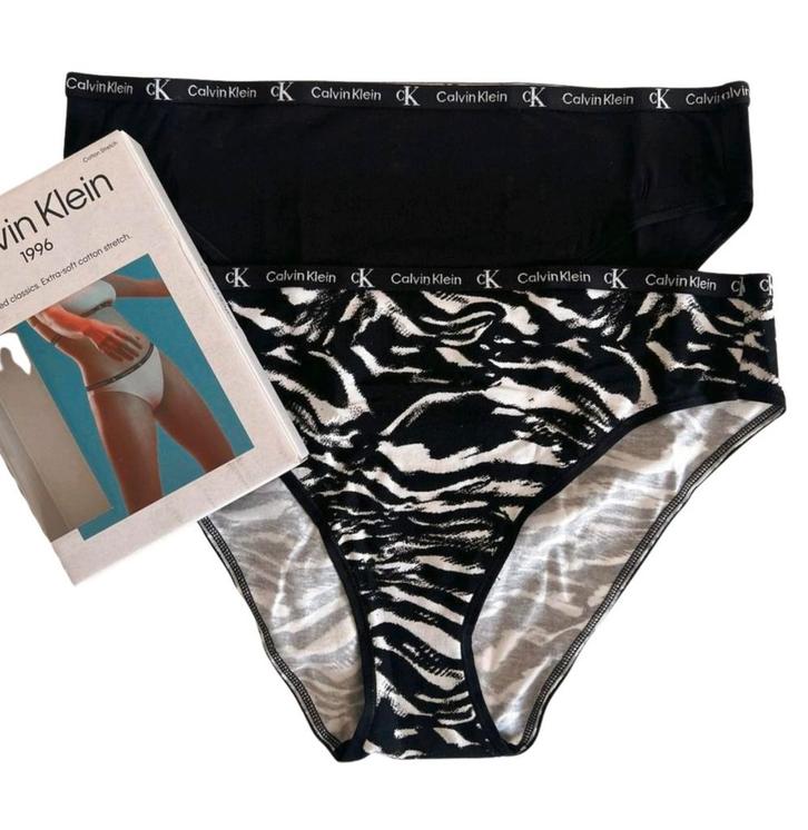Calvin Klein 1996 Modern Bikini – 2 Pack Maat L, Kleding | Dames, Ondergoed en Lingerie, Setje, Zwart, Ophalen of Verzenden