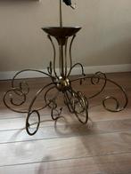 Messing koperen kroonluchter met LED lampjes, Huis en Inrichting, Lampen | Hanglampen, Ophalen, Gebruikt, Metaal, Minder dan 50 cm